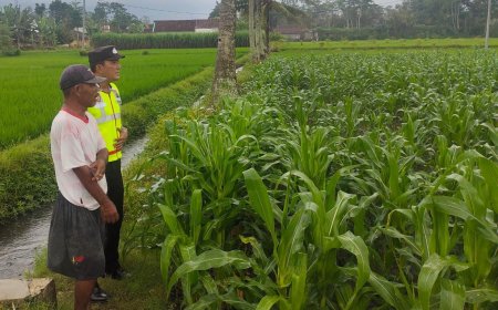 Polres Malang Gandeng Warga Jaga Pangan, Polisi Kawal dari Lahan hingga Panen